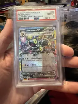 2025 Pokemon Umbreon Ex Surprise Box 060/131 Prismatic Evolutions Stamp - PSA 10 - Image 1