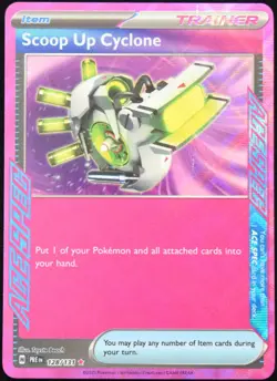 Pokemon TCG Scoop Up Cyclone 128/131 Prismatic Evolutions ACE SPEC Rare - LP - Image 1