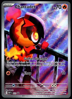 Pokemon TCG Charcadet MEP 022 2025 Phantasmal Flames ETB Black Star Promo - LP - Image 1