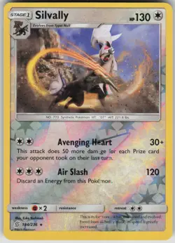 Pokemon TCG Silvally Holo Rare Reverse Holo SM - Unified Minds 184/236 - Image 1