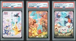 PSA 10 - POKEMON LET'S HAVE FUN! SPRING PIKACHU '20-'21-'22 SEQUENTIAL SET - Image 1
