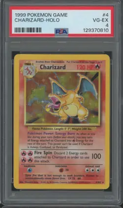 2000 Pokemon Game Base II Holo #4 Charizard PSA 4 - Image 1