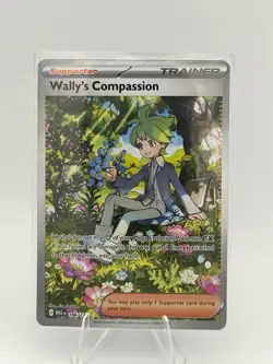 Pokemon TCG Wally's Compassion 186/132 Me01 Illustration Rare Holo Supporter - Image 1