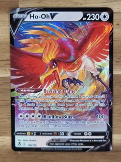 Pokemon TCG - SWSH - Silver Tempest - Ho-Oh V 140/195 - Ultra Rare - NM - Image 1