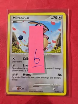 2008 Pokemon Diamond and Pearl Stormfront #44 Miltank, UC, NF/H, cd6 - Image 3