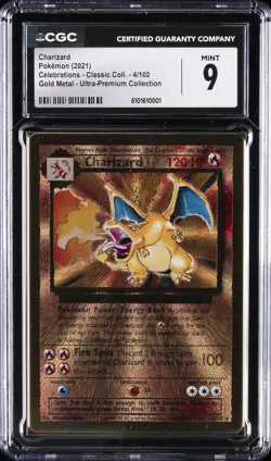 2021 POKEMON CELEBRATIONS METAL #4 CHARIZARD CGC 9 - Image 1