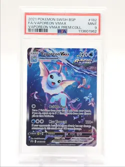 VAPOREON VMAX 2021 POKEMON SWSH PREMIUM COLLECTION BSP SWSH182 PSA 9 Q0004 - Image 1