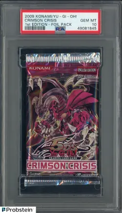 2009 Konami/Upper Deck Yu-Gi-Oh! Crimson Crisis 1st Edition - Foil Pack PSA 10 - Image 1
