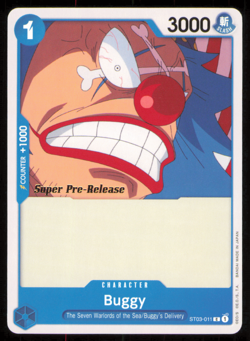 One Piece CCG Singles - Buggy - ST03-011 - Super Pre-Release Common - NM - Image 1