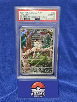 2024 Pokemon Japanese Starter Deck Generations Meowth 192/SV-P Promo PSA 10 💎 - Image 1