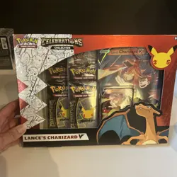Pokemon 25th Anniversary Celebrations Lance's Charizard V Collection Box Sealed 820650809392 - Image 1