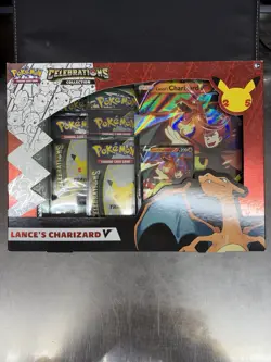 Pokemon Celebrations Lance’s Charizard V Collection Box Sealed 25th Anniversary - Image 1