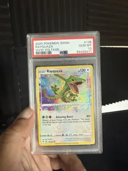 Pokemon TCG Rayquaza Vivid Voltage Amazing Rare Card, PSA 10 - Image 1