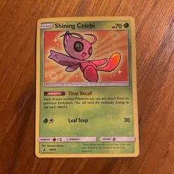 Pokemon TCG Shining Celebi SM79 Promo Holo Basic 70 HP Standard Card - Image 1