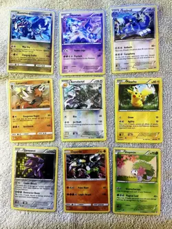 Lot of (9) Pokemon Reverse Holo Cards, Shaymi, Zygarde etc (See Description) - Image 1