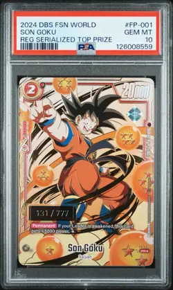 2024 DRAGON BALL SUPER CARD GAME FUSION WORLD REGIONALS SERIALIZED TOP PRIZE PSA - Image 1