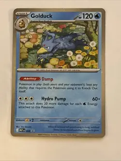 Pokemon TCG Golduck 008 ME: Mega Evolution Cosmos Holo Black Star Promo Card NM - Image 1