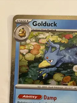 Pokemon TCG Golduck 008 ME: Mega Evolution Cosmos Holo Black Star Promo Card NM - Image 2