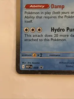 Pokemon TCG Golduck 008 ME: Mega Evolution Cosmos Holo Black Star Promo Card NM - Image 5