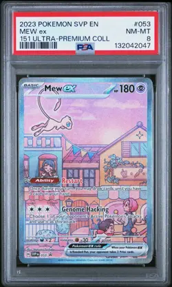 Mew ex 053 Sv: Scarlet & Violet Promo Cards Holo PSA 8 - Image 1