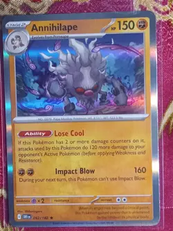 HOLOGRAM FOIL RARE Annihilape 092/182 Destined Rivals Pokemon TCG Card - Image 1