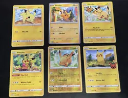 Pokemon Pikachu 6 Card Lot - All Different. Authentic, NM TCG, Holo - Image 1