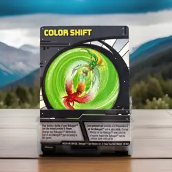 Bakugan Battle Brawlers Color Shift 🔵 Blue Ability Card Ventus Pyrus 38/48d - Image 1