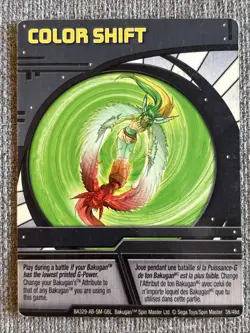 Bakugan Battle Brawlers Color Shift 🔵 Blue Ability Card Ventus Pyrus 38/48d - Image 3
