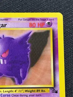 Pokemon TCG Gengar 20/62 Fossil Non Holo Rare Light Play - Image 3