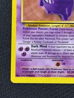 Pokemon TCG Gengar 20/62 Fossil Non Holo Rare Light Play - Image 5