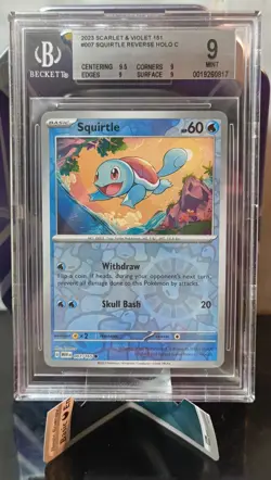 BGS 9 Squirtle Reverse Holo #007/165 Scarlet Violet 151- 2023 Pokemon - Image 1