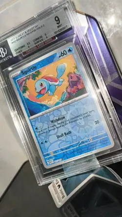 BGS 9 Squirtle Reverse Holo #007/165 Scarlet Violet 151- 2023 Pokemon - Image 2
