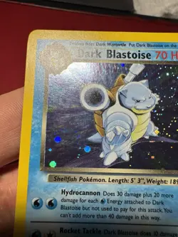 Dark Blastoise 3/82 Holo Rare Team Rocket Pokemon Card LP No Creases - Image 3