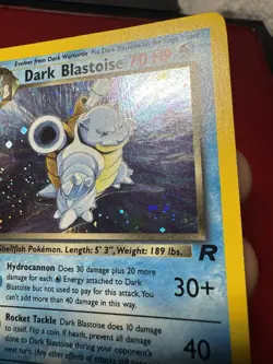 Dark Blastoise 3/82 Holo Rare Team Rocket Pokemon Card LP No Creases - Image 4