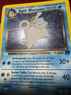 Dark Blastoise 3/82 Holo Rare Team Rocket Pokemon Card LP No Creases - Image 5