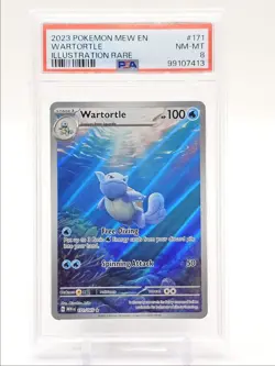 WARTORTLE 2023 POKEMON 151 ILLUSTRATION RARE B 171/165 PSA 8 Q0004 - Image 1