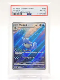 WARTORTLE 2023 POKEMON 151 ILLUSTRATION RARE A 171/165 PSA 8 Q0004 - Image 1
