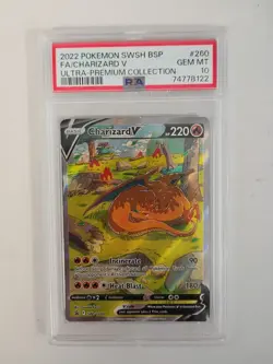 2022 Pokemon SWSH Ultra Premium Collection FA Charizard V #SWSH BSP #260 PSA 10 - Image 1