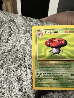 1999 Pokemon TCG Vileplume Jungle 31/64 Regular Unlimited Rare HP - Image 2