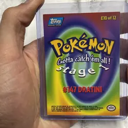 Dratini #147 E10 of 12 Stage 1 Topps Pokemon Series Animation Edition Blue LP/NM - Image 3