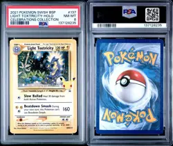 2021 POKEMON SWSH BLACK STAR PROMO CELEBRATIONS COLL LIGHT TOXTRICITY-HOLO PSA 8 - Image 3