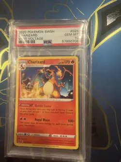 2020 POKEMON SWORD & SHIELD VIVID VOLTAGE #025 CHARIZARD PSA 10 - Image 1