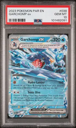 2023 Pokemon Paradox Rift Garchomp ex 38/182 PSA 10 Gem Mint - Image 1