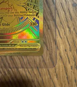 Pokemon TCG: Ascended Hero’s MEGA DRAGONITE EX 295/217 GOLD HYPER RARE - Image 2