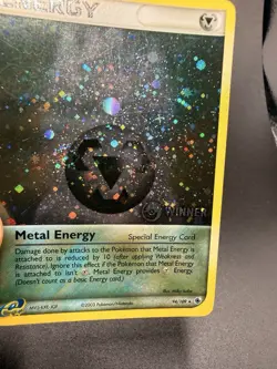 Pokemon Metal Energy Winner Stamp Holo Swirl Ruby Sapphire Set 94/109 LP - Image 2