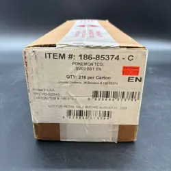 Pokemon TCG English SV03 Obsidian Flames Booster Box Case Sealed - Image 1
