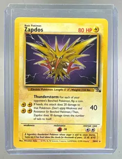 Zapdos 1999 Pokemon Fossil #30/62 - Image 1
