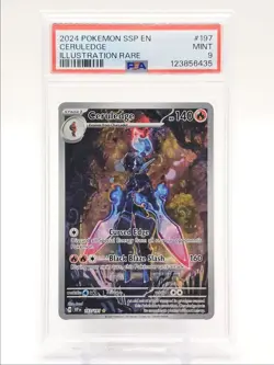 CERULEDGE 2024 POKEMON SURGING SPARKS ILLUSTRATION RARE B 197/191 PSA 9 Q0004 - Image 1