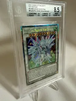 Yu-GI-Oh Shooting Majestic Star Dragon Starlight Rare Beckett 8.5 Near Mint - Image 2