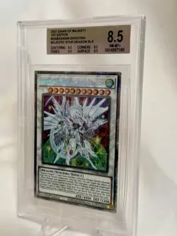 Yu-GI-Oh Shooting Majestic Star Dragon Starlight Rare Beckett 8.5 Near Mint - Image 3